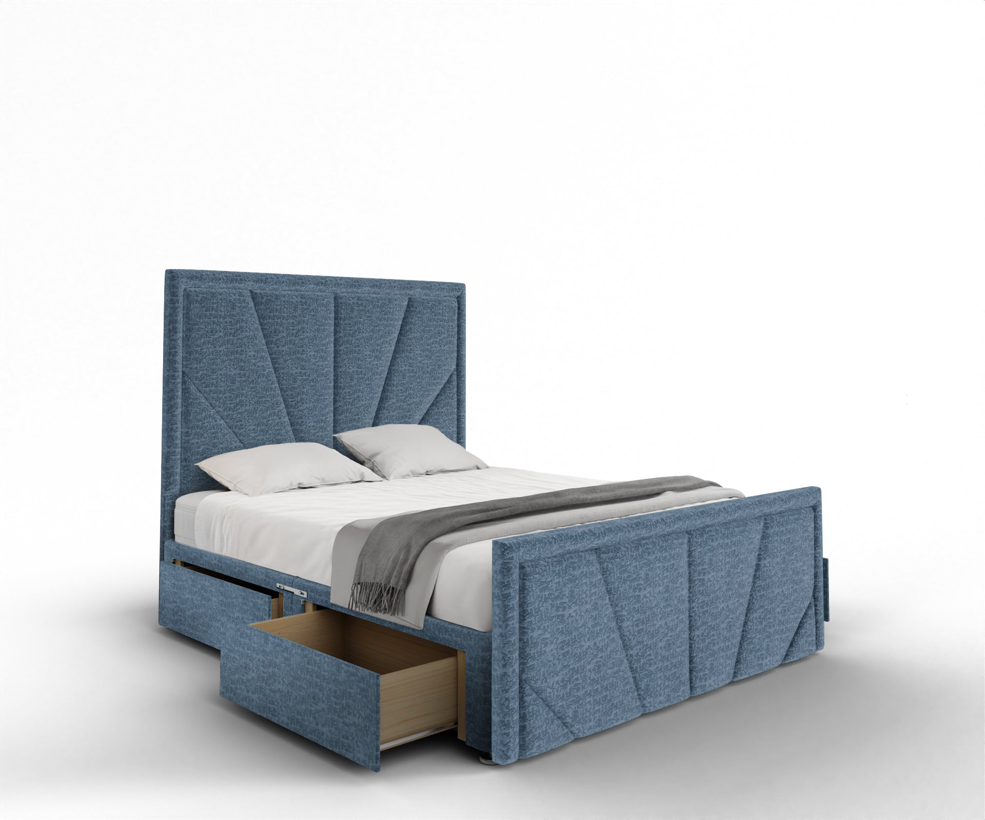 Paine Horizon Border Divan Bed Set With Footboard