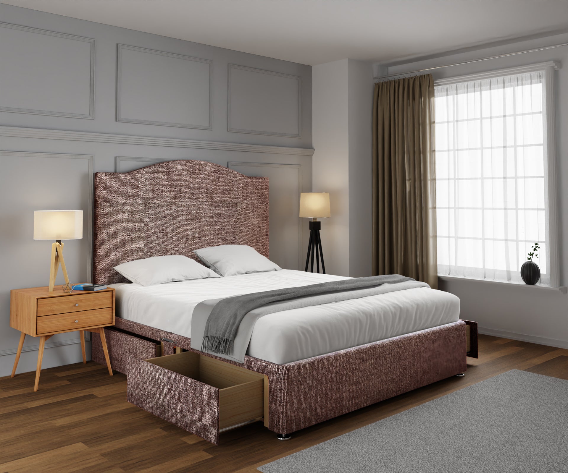 Rose Divan Bed Set