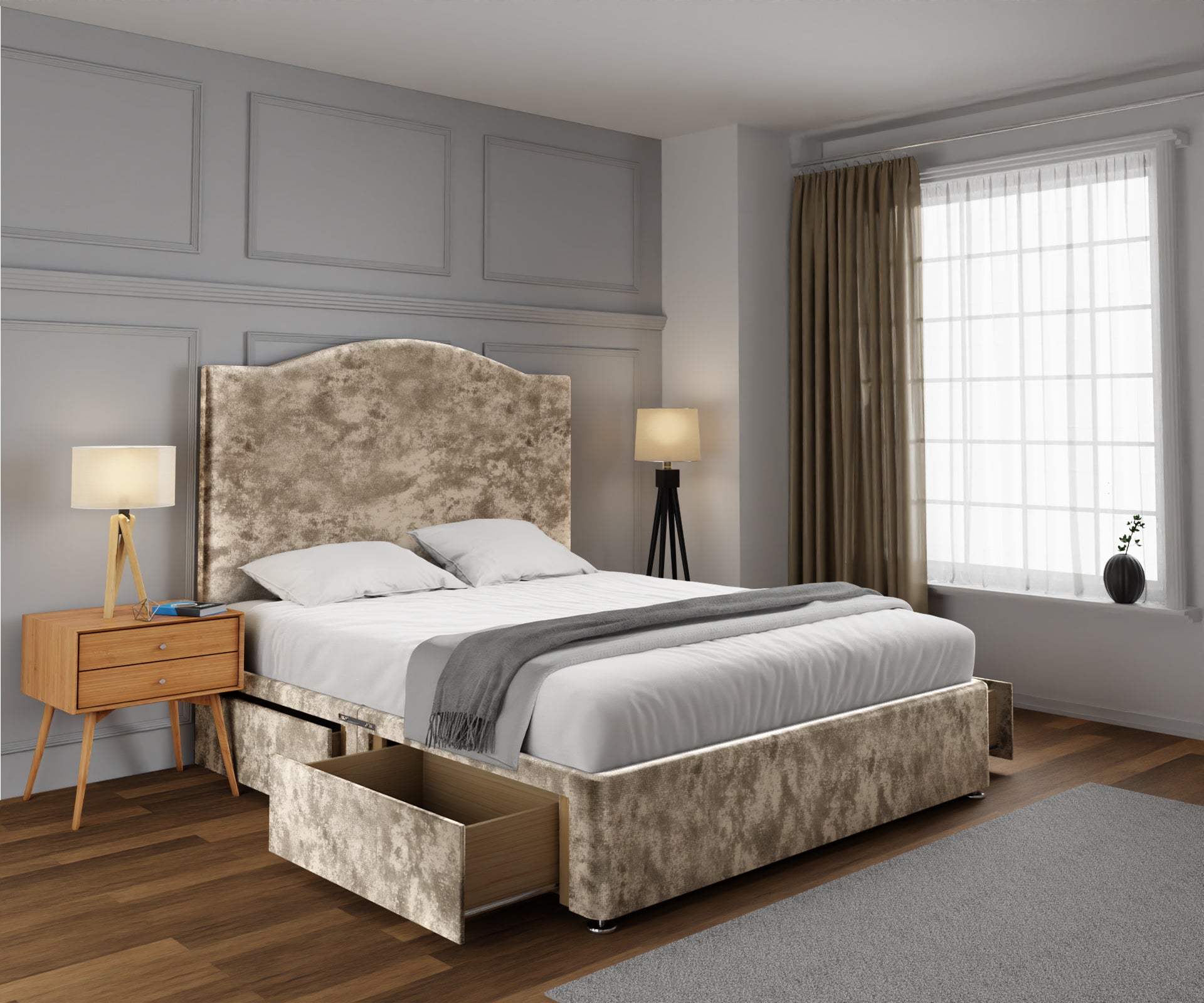 Rose Divan Bed Set