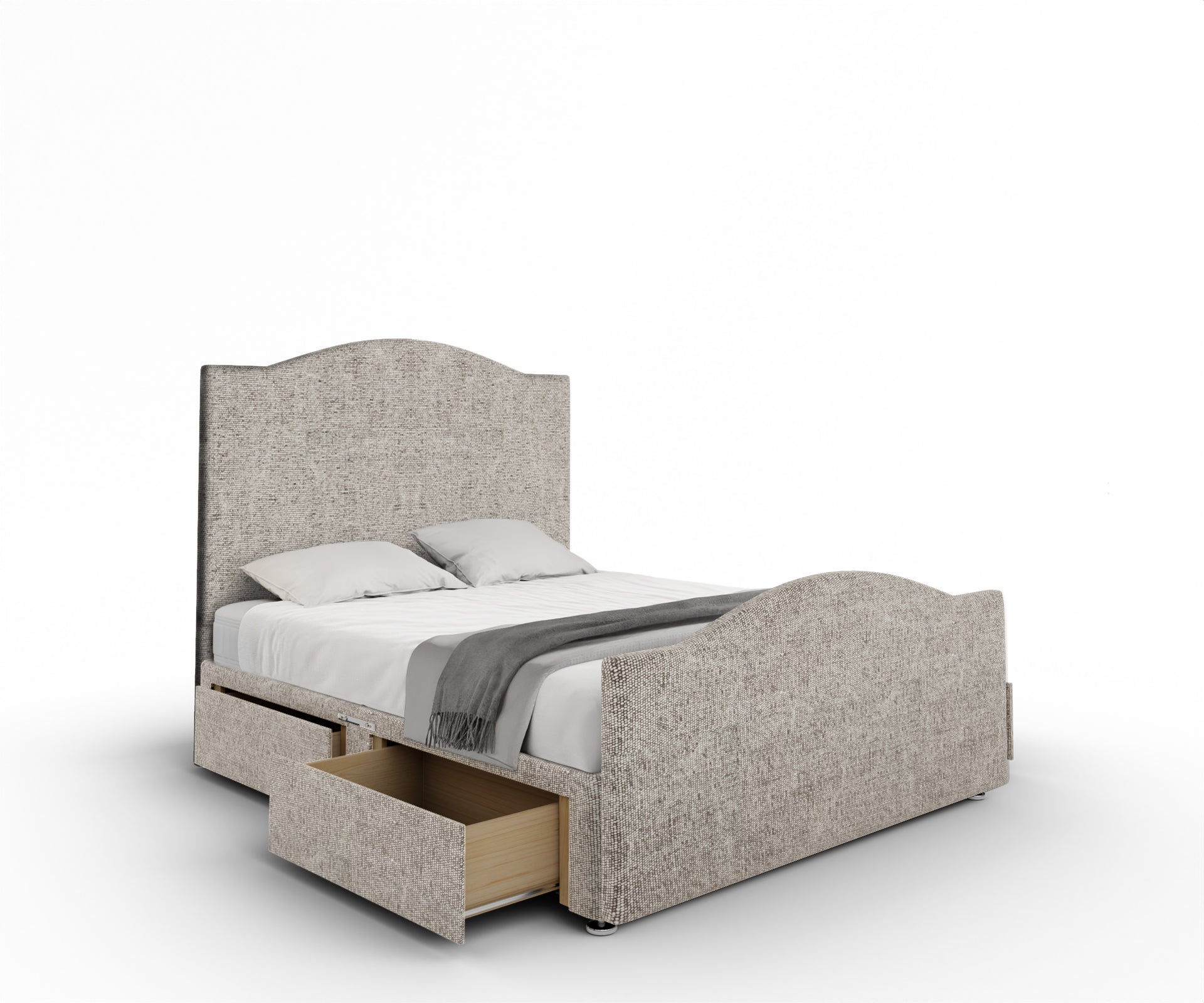 Rose Divan Bed Set With Footboard