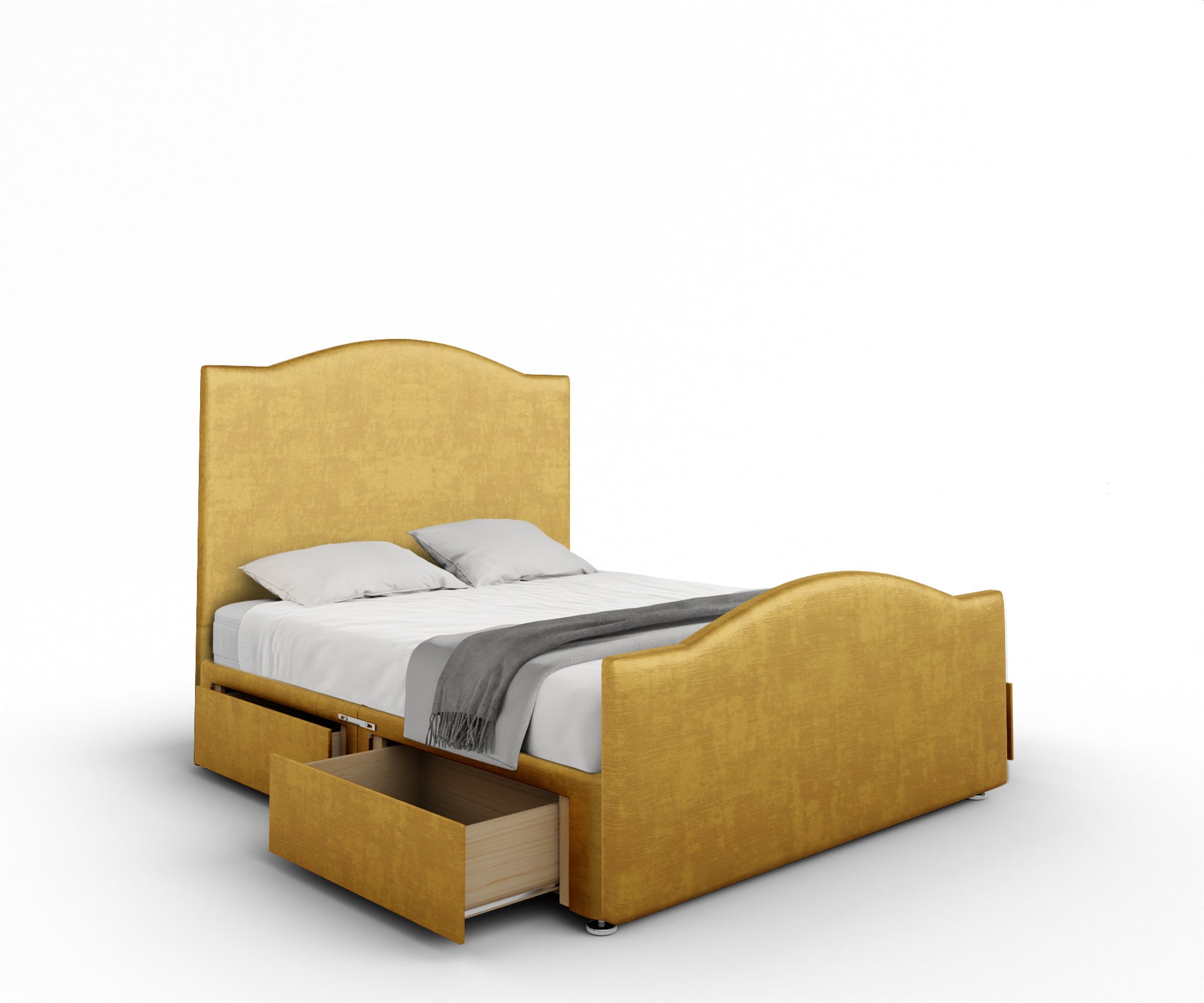 Rose Divan Bed Set With Footboard