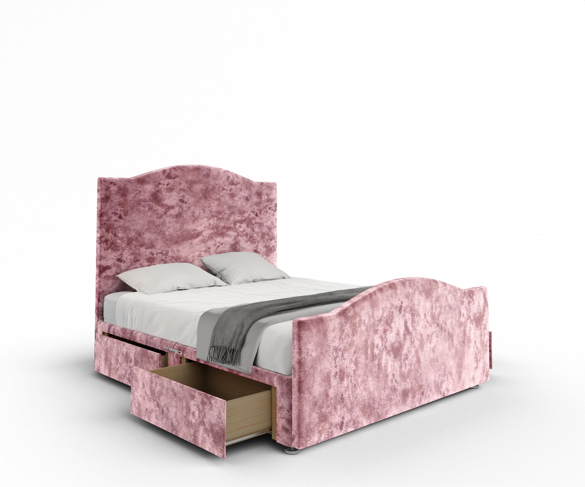 Rose Divan Bed Set With Footboard