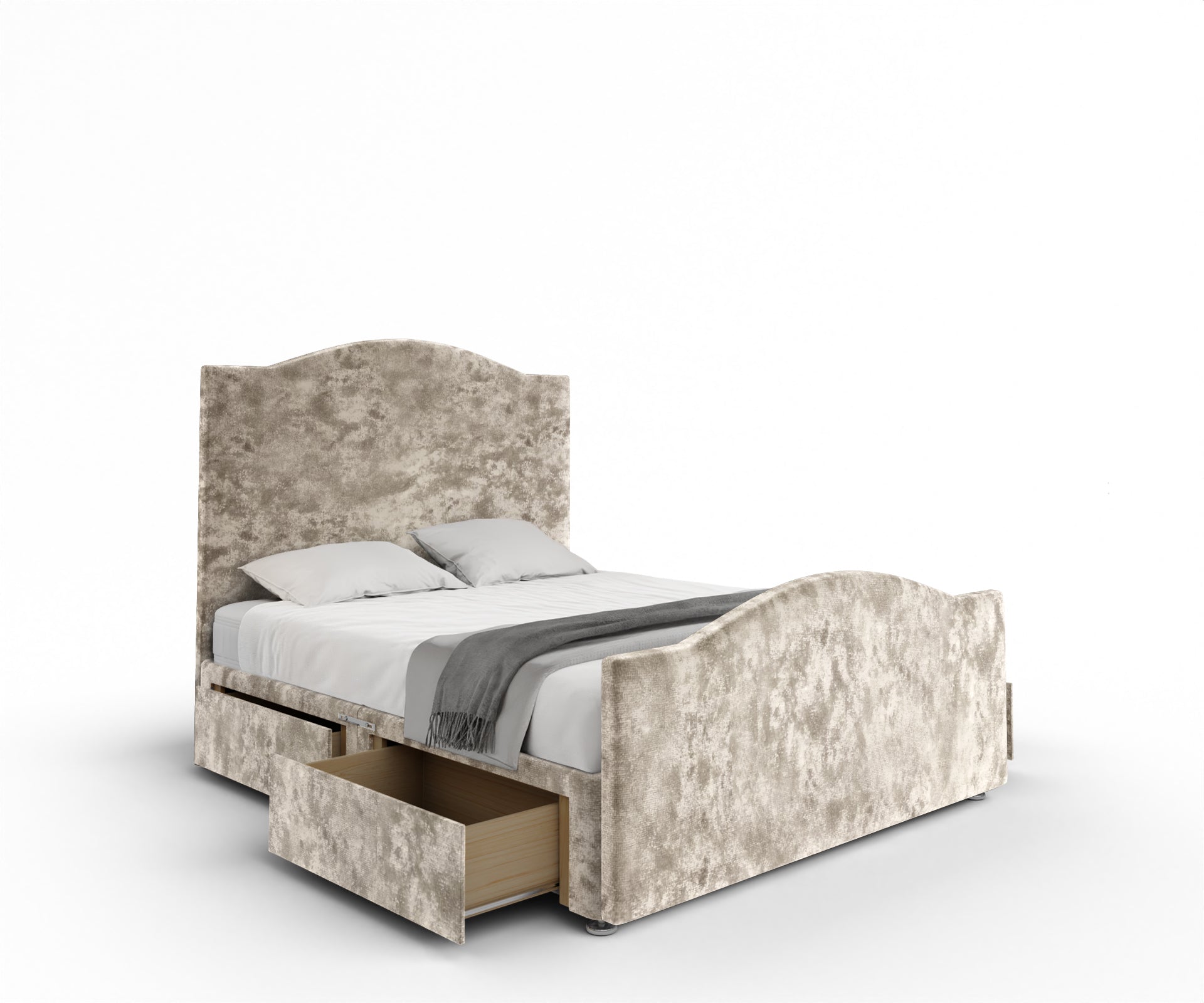 Rose Divan Bed Set With Footboard