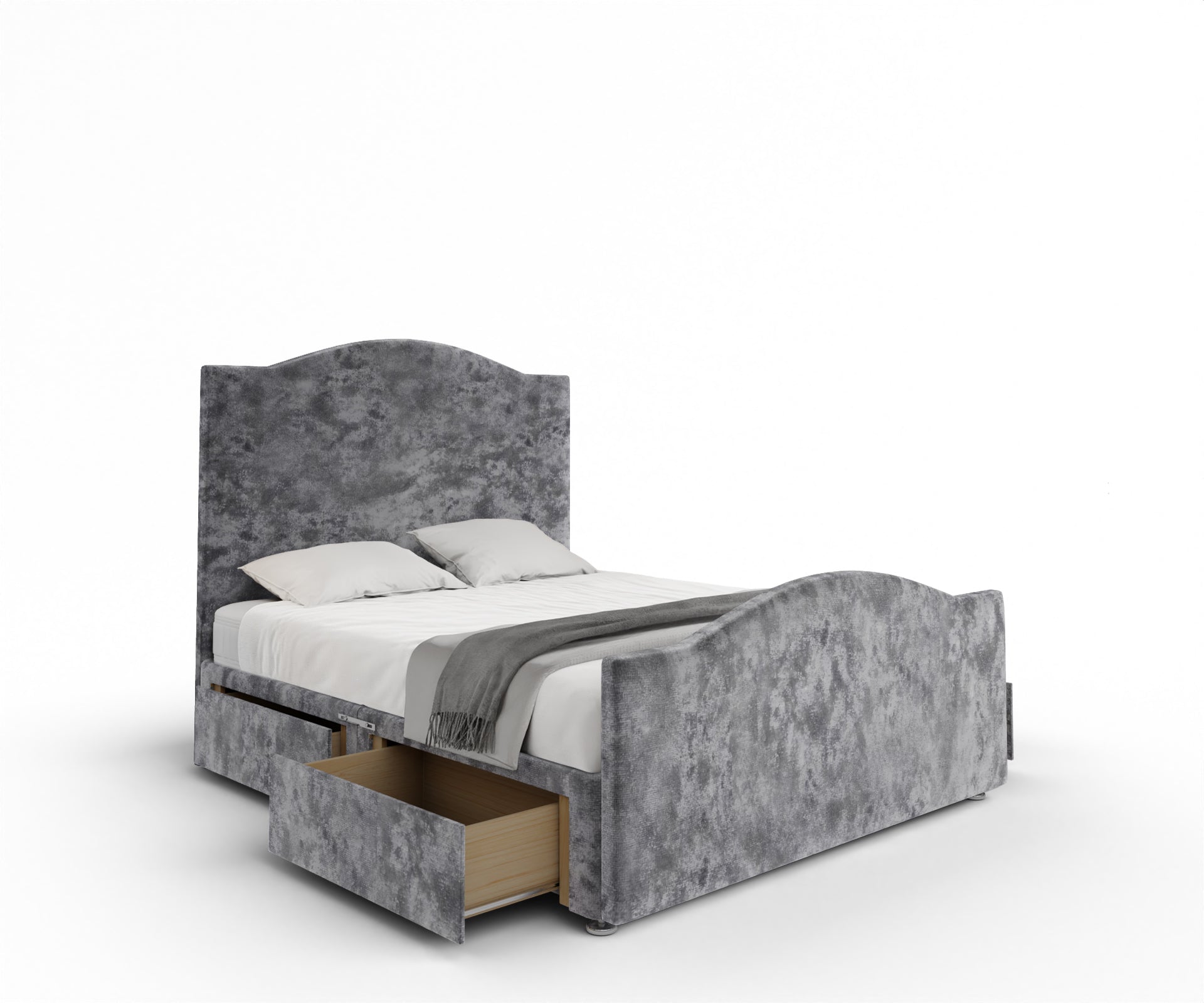 Rose Divan Bed Set With Footboard