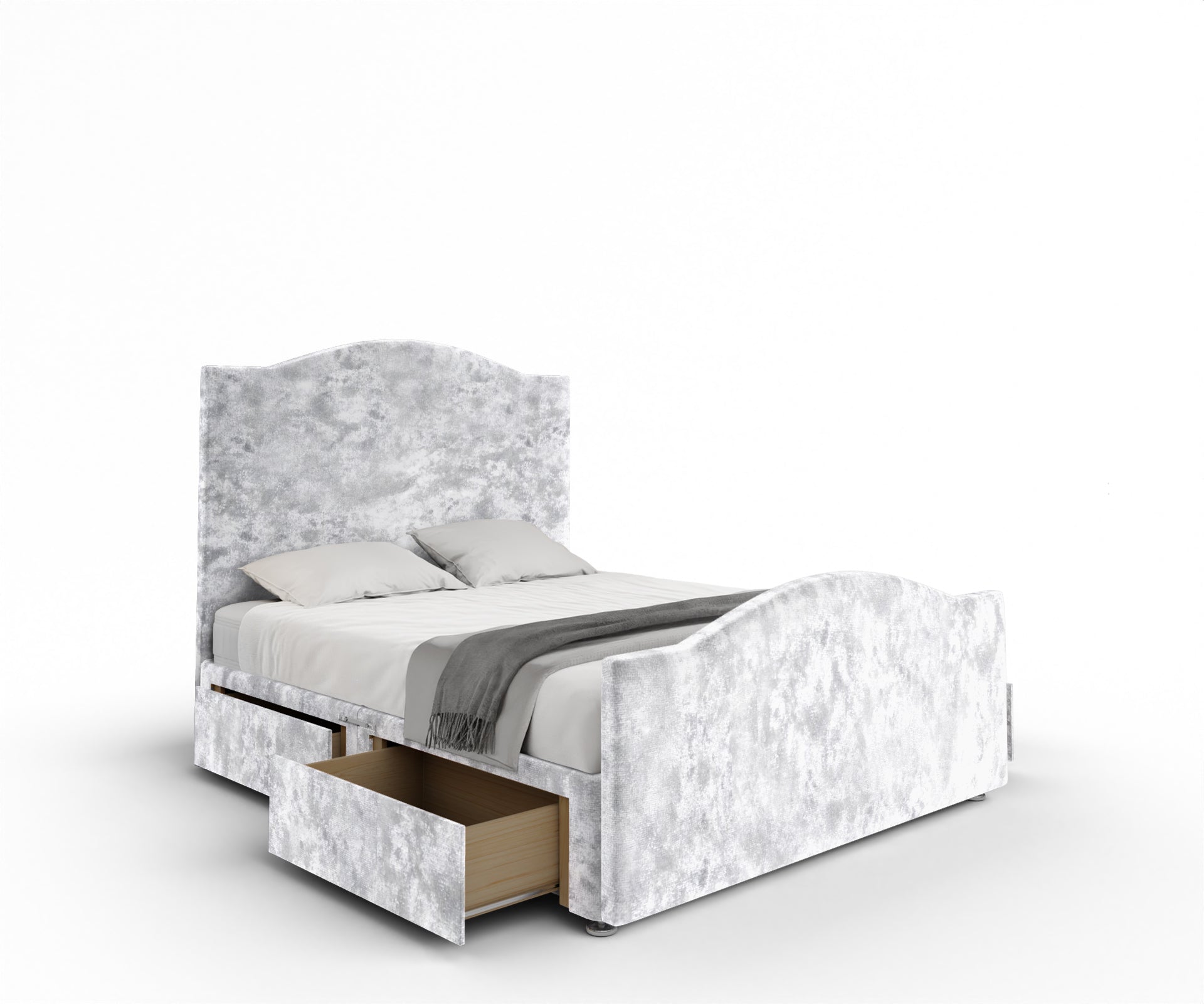 Rose Divan Bed Set With Footboard