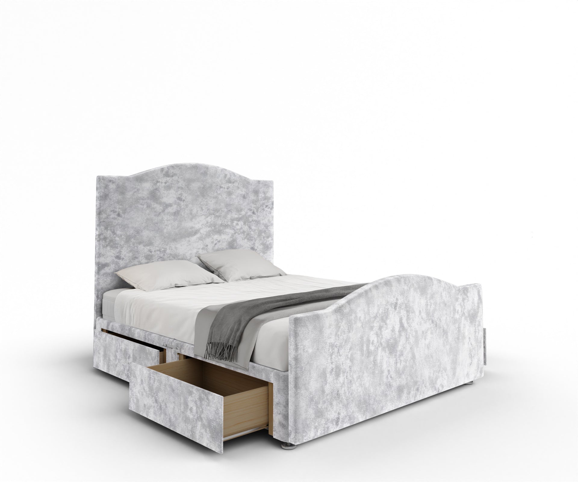 Rose Divan Bed Set With Footboard