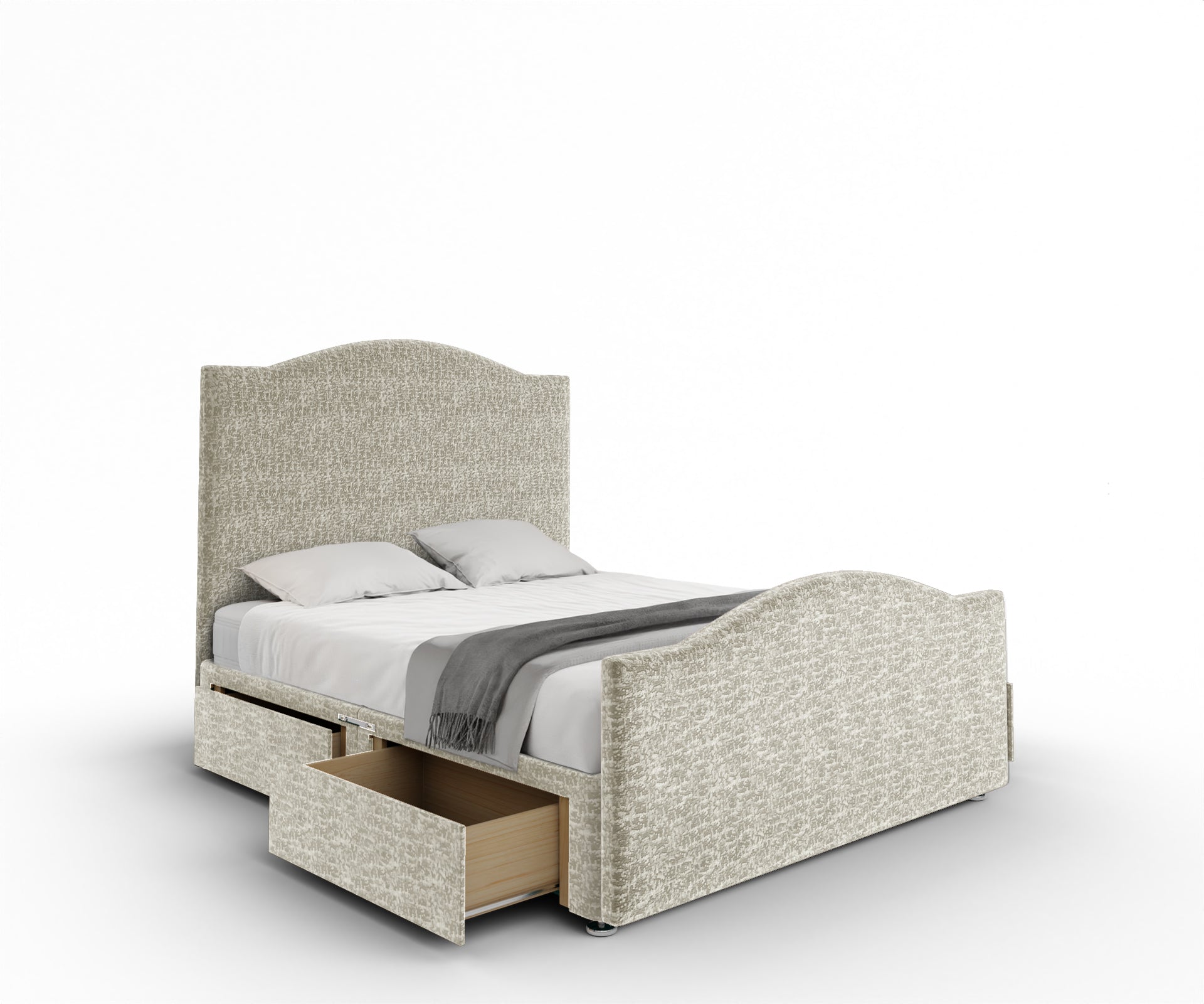 Rose Divan Bed Set With Footboard