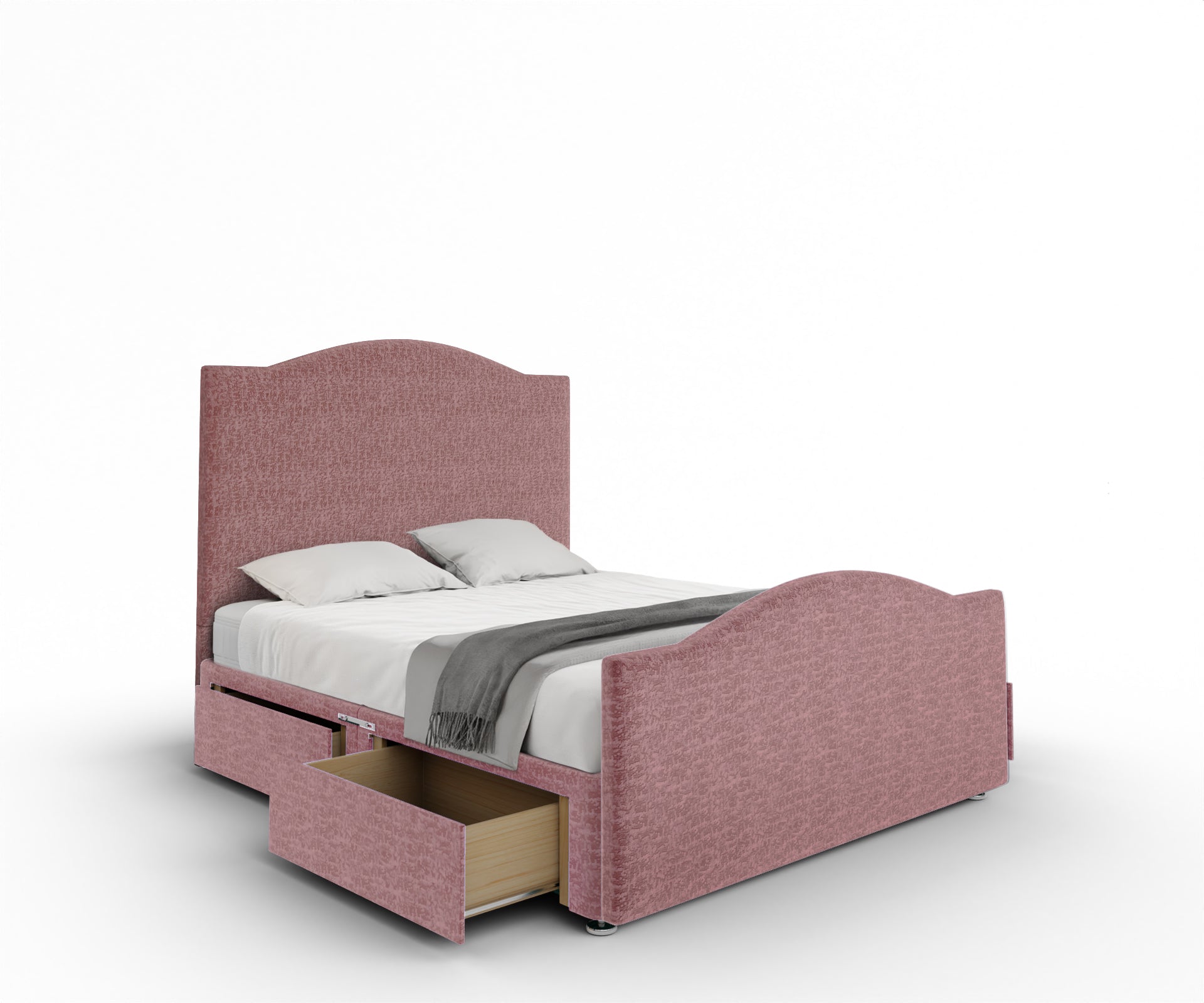 Rose Divan Bed Set With Footboard