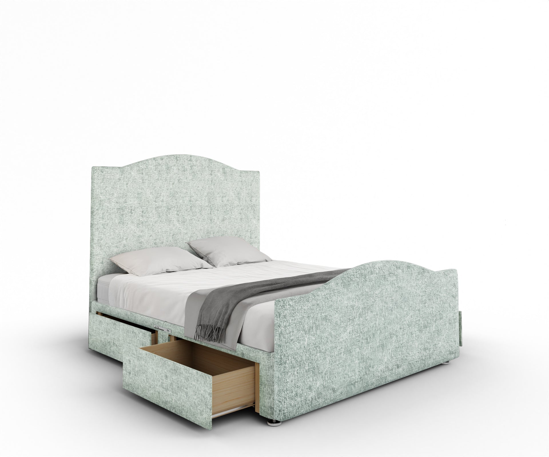 Rose Divan Bed Set With Footboard