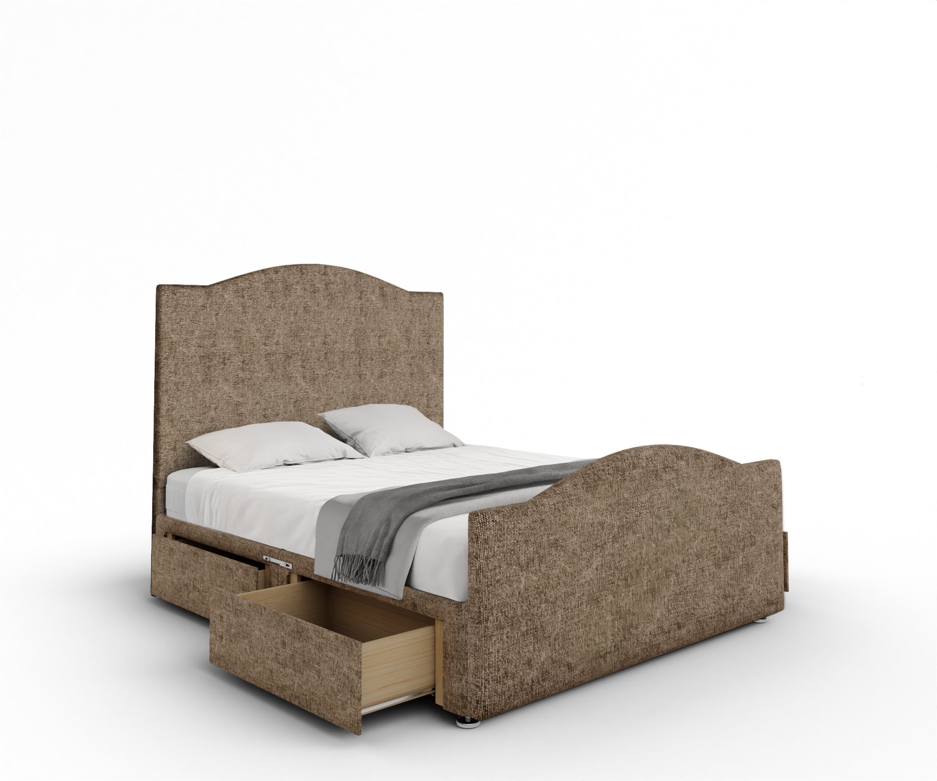 Rose Divan Bed Set With Footboard