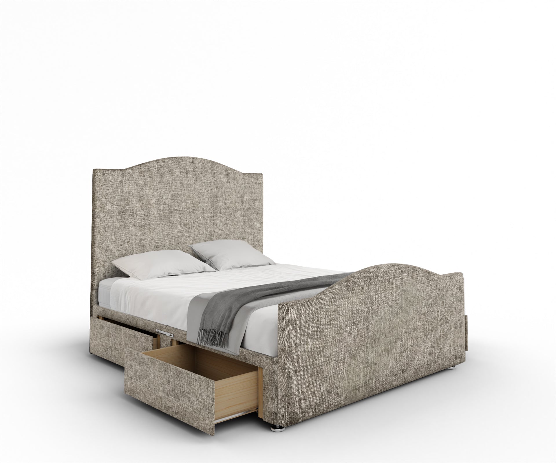 Rose Divan Bed Set With Footboard