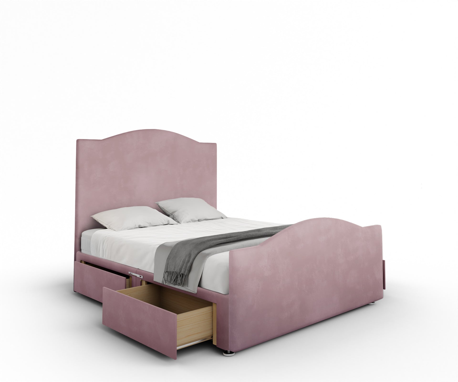 Rose Divan Bed Set With Footboard