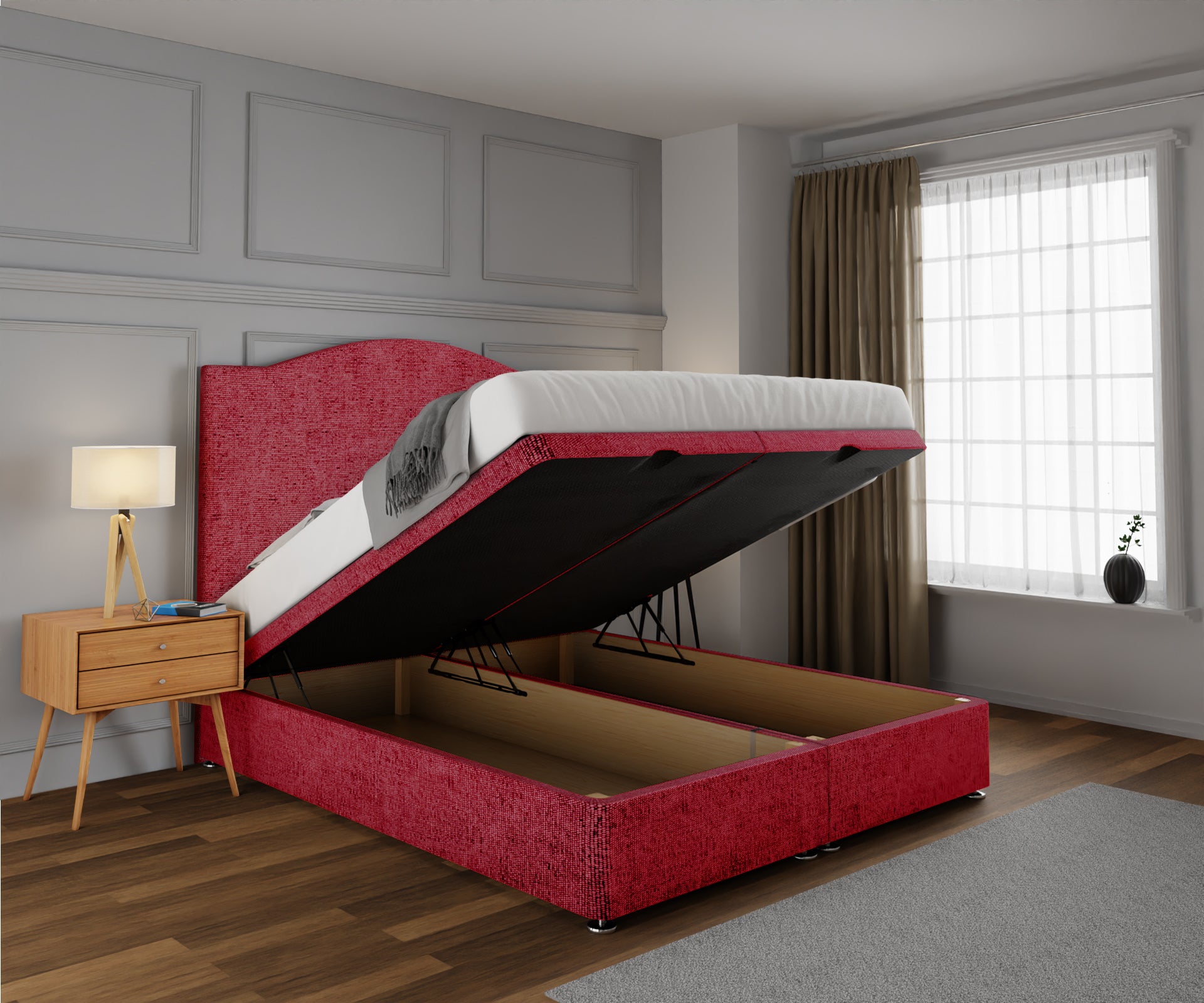 Rose Ottoman Storage Divan Bed Set