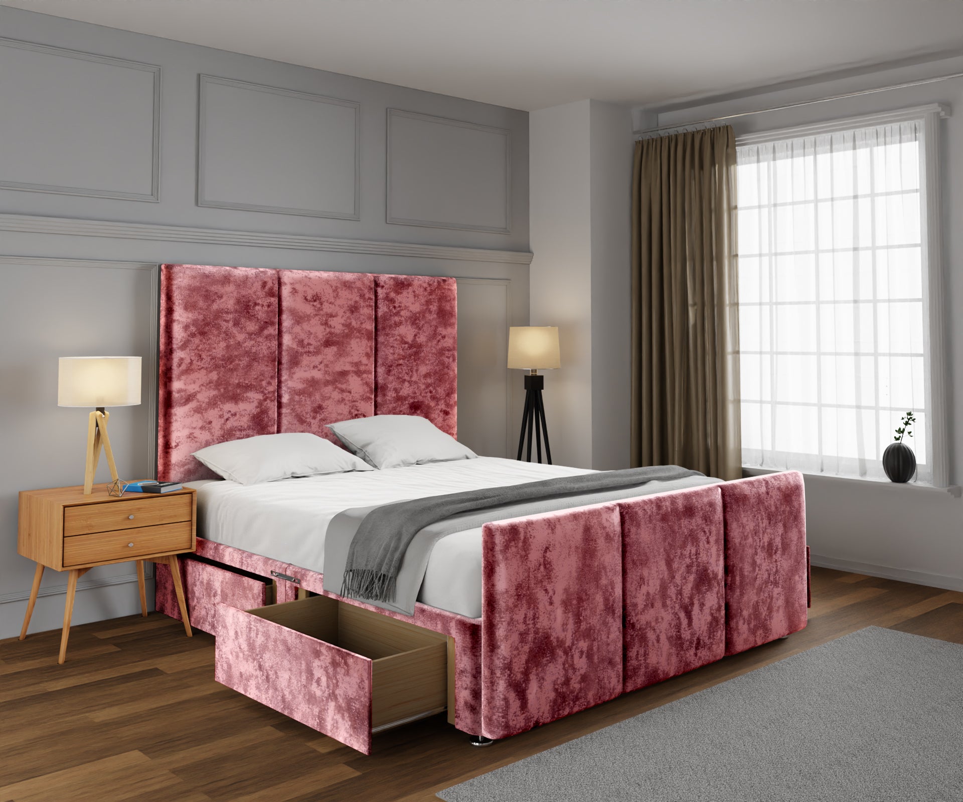 Ruby Divan Bed Set With Footboard