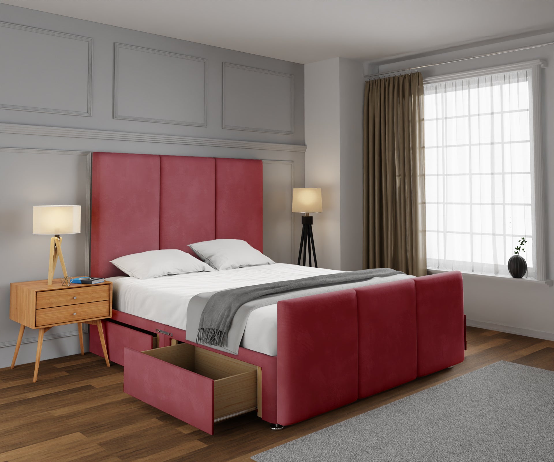 Ruby Divan Bed Set With Footboard